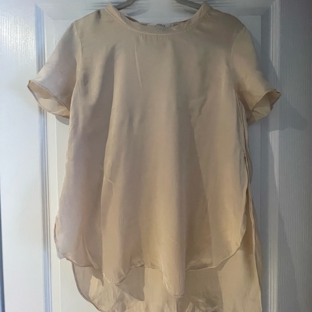 Uterque Elegant Cream Women's Silk Top